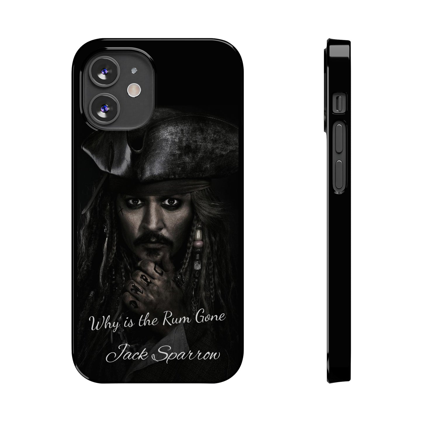 Captain Jack Sparrow: Where's the Rum? iPhone 15, 14, 13, 12 Cases
