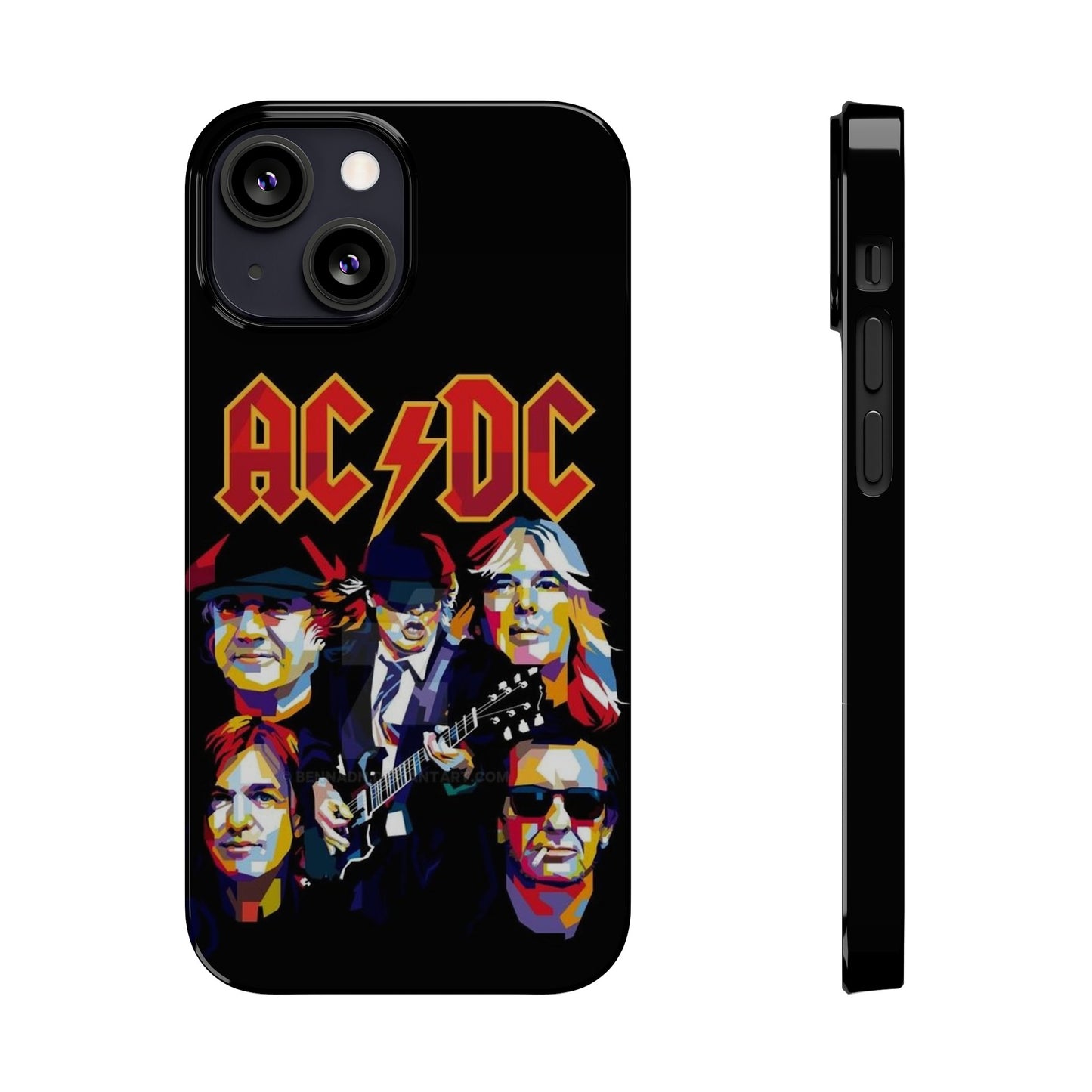 AC/DC IPhone 15, 14, 13, 12 Cases - Art design