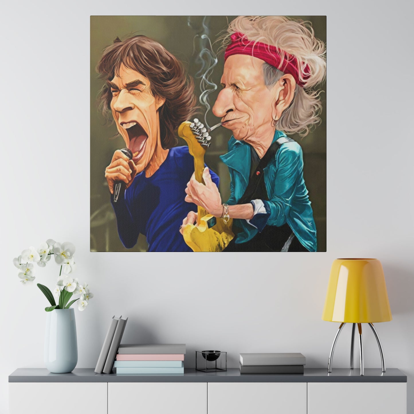 Rolling Stones with Mick Jagger, Keith Richards - Canvas