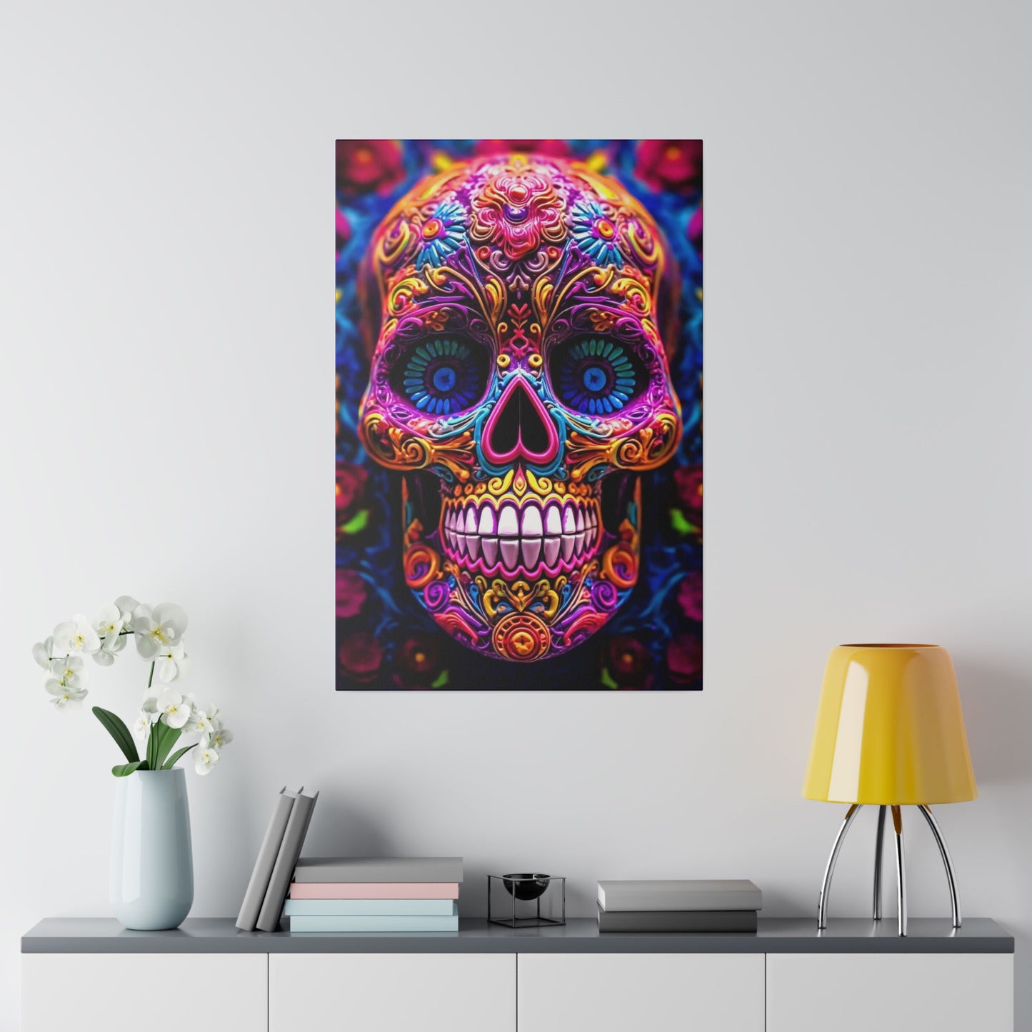 Colorful Skullhead: Mexican Style Canvas