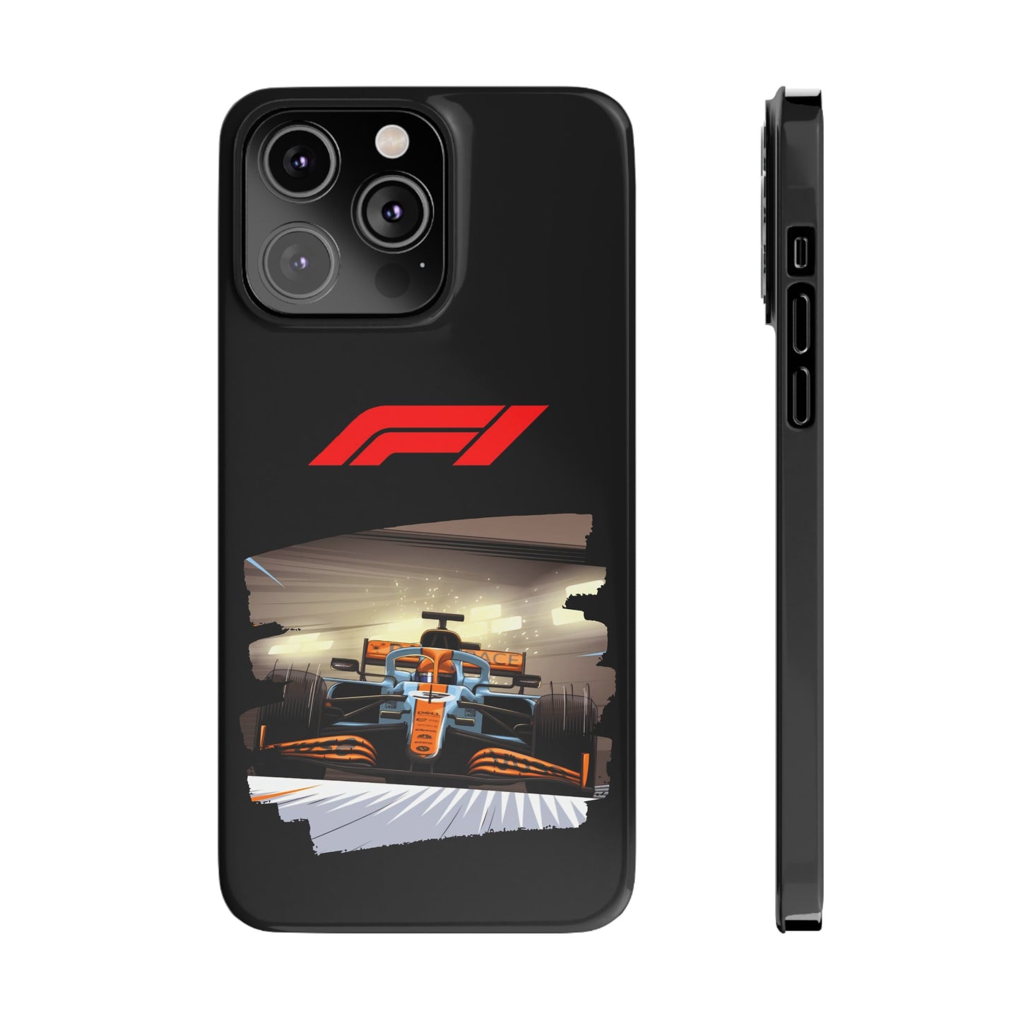 F1 McClaren Orange Car Iphone 15, 14, 13, 12, 11 Cases