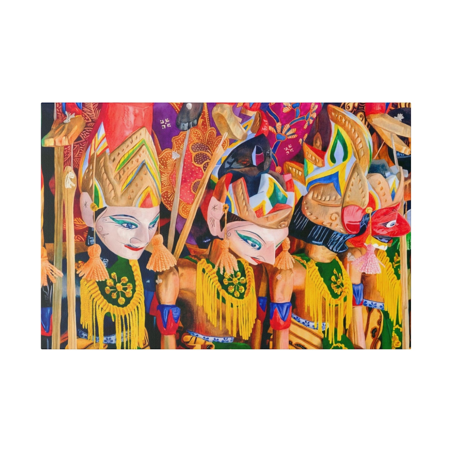 Wayang Tales: Indonesian Wall Art - Canvas