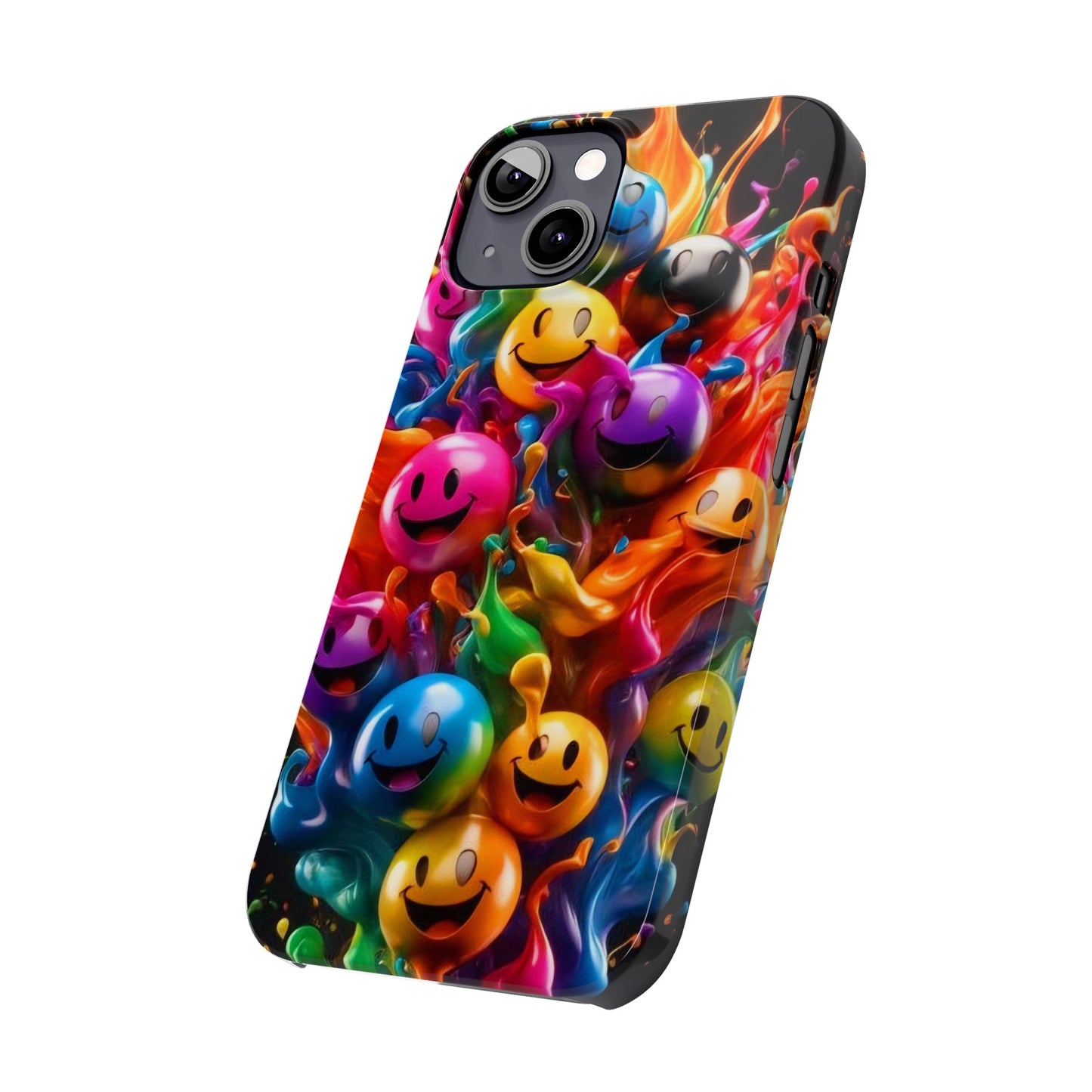 Colorful Emoji" iPhone Cases for iPhone Models 15, 14, 13, 12