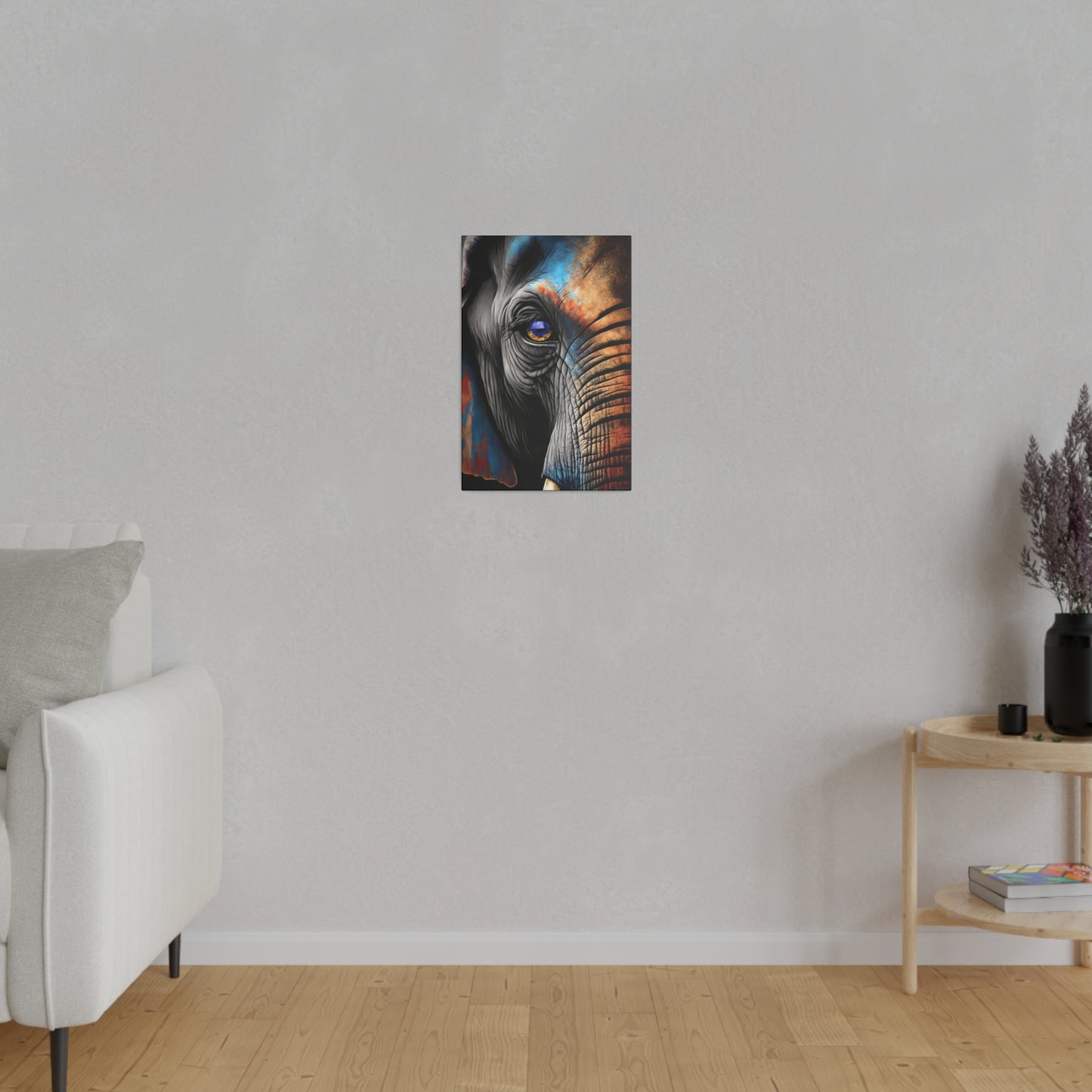 Half Elephant Head: Nature-Inspired Wall Art Canvas