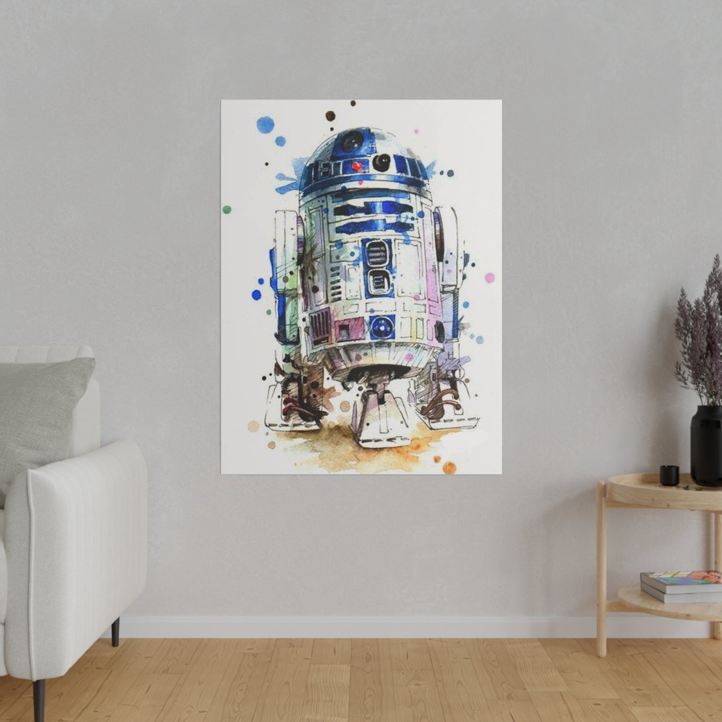 Star Wars R2-D2 Watercolor Art Canvas: Droid Delight