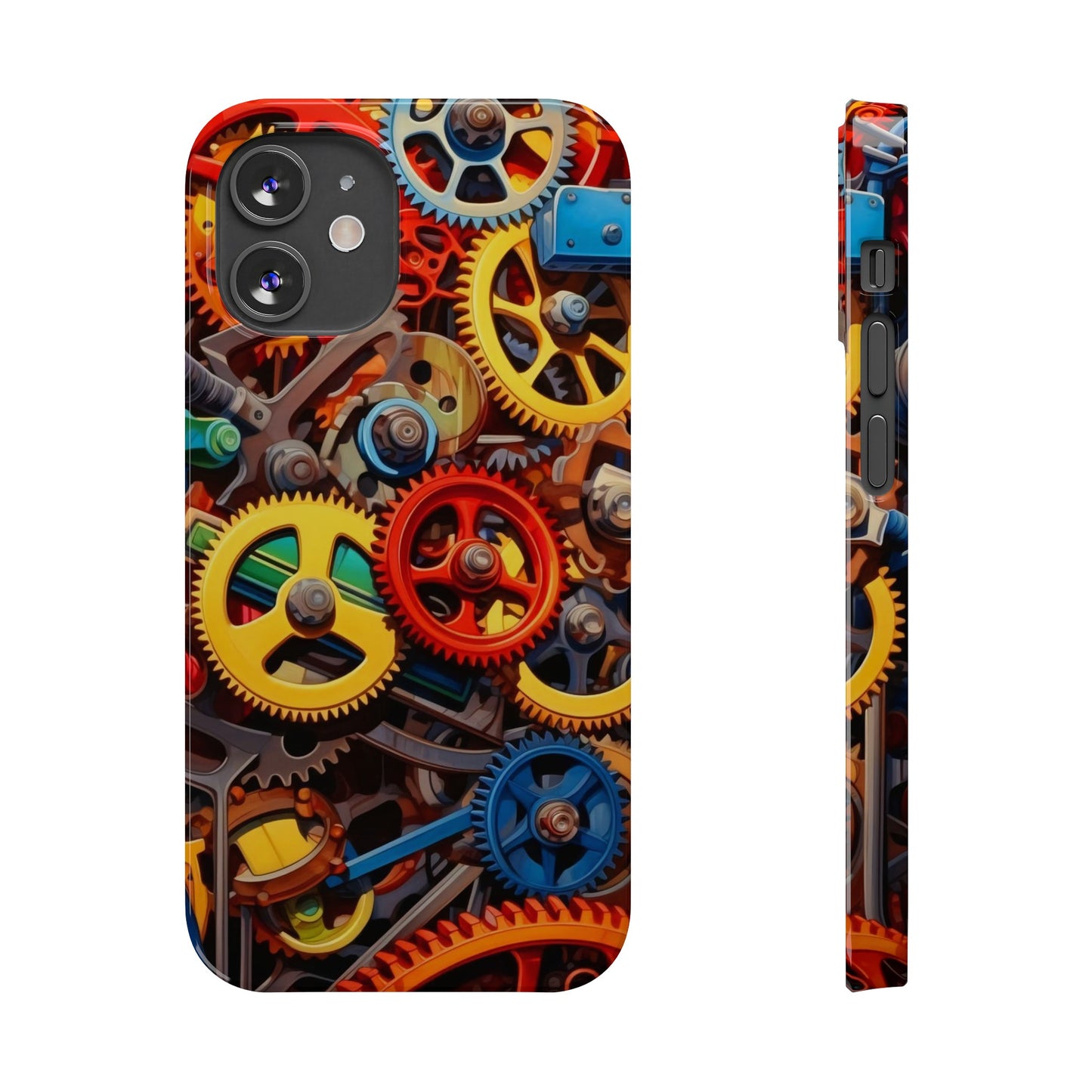 Colorful Gears: Iphone 15, 14, 13, 12 Cases