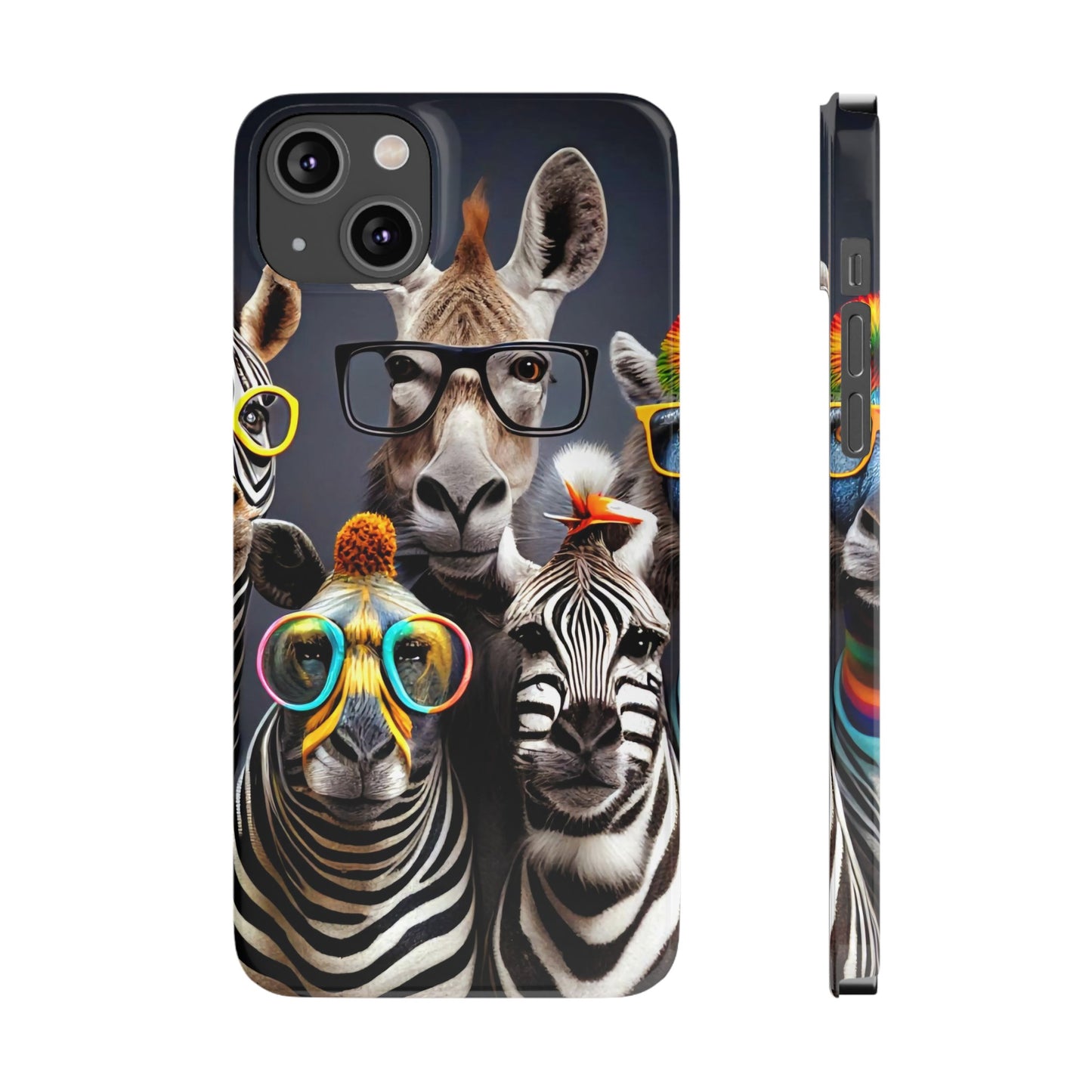 Funny Cool Zebras" iPhone 15, 14, 13, 12 Cases