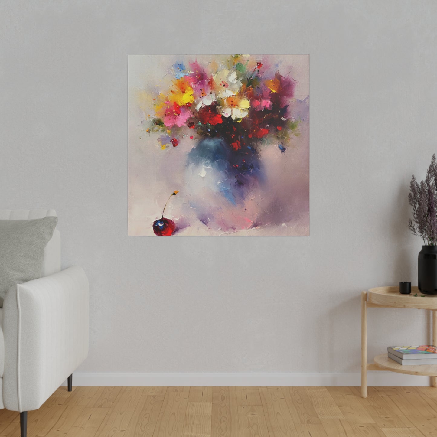 Blossoms of Joy: A Stairway to Cherish - Canvas