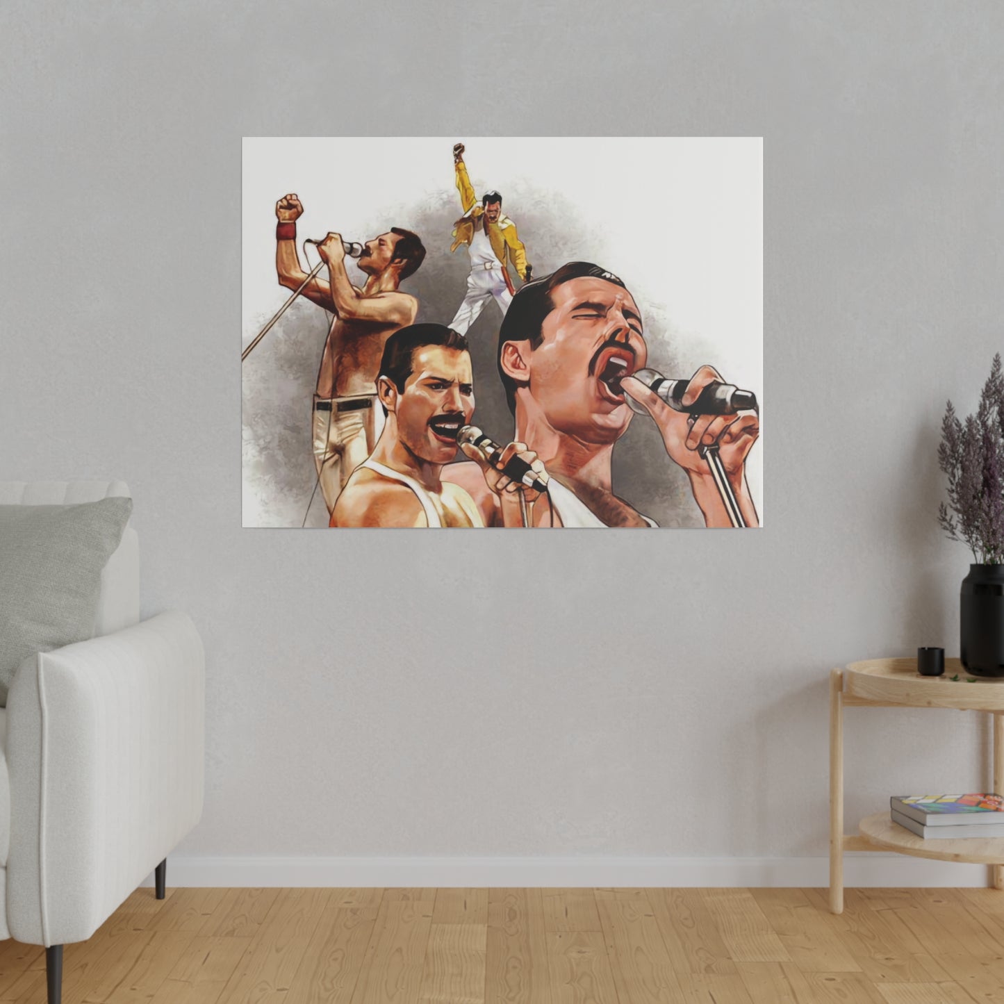 Queen and Freddie Mercury on Live Aid - Canvas