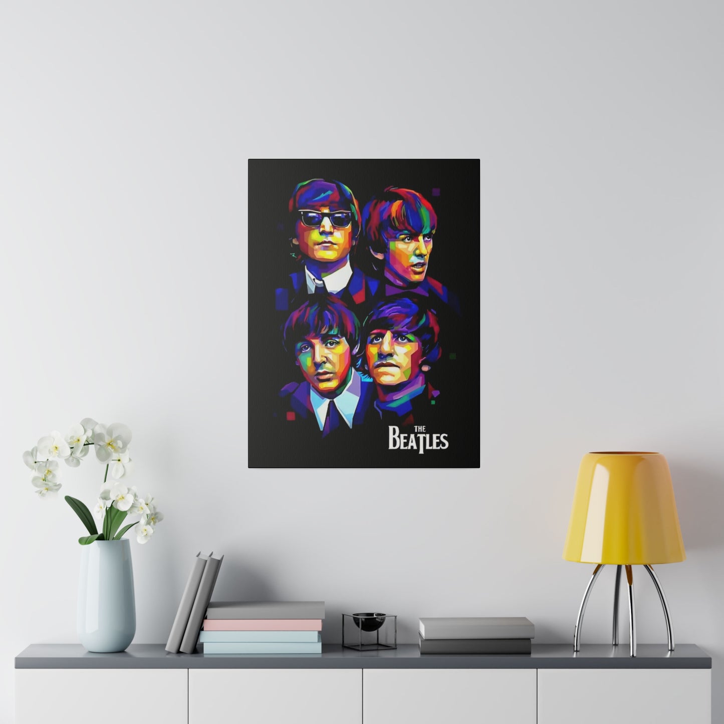 The Beatles Black Portret - Canvas