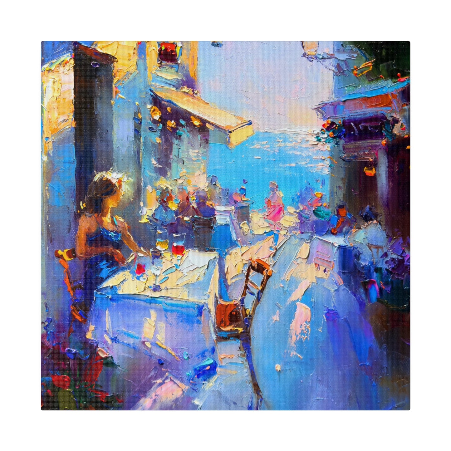 Coastal Conversations: Women at Lunch - Canvas