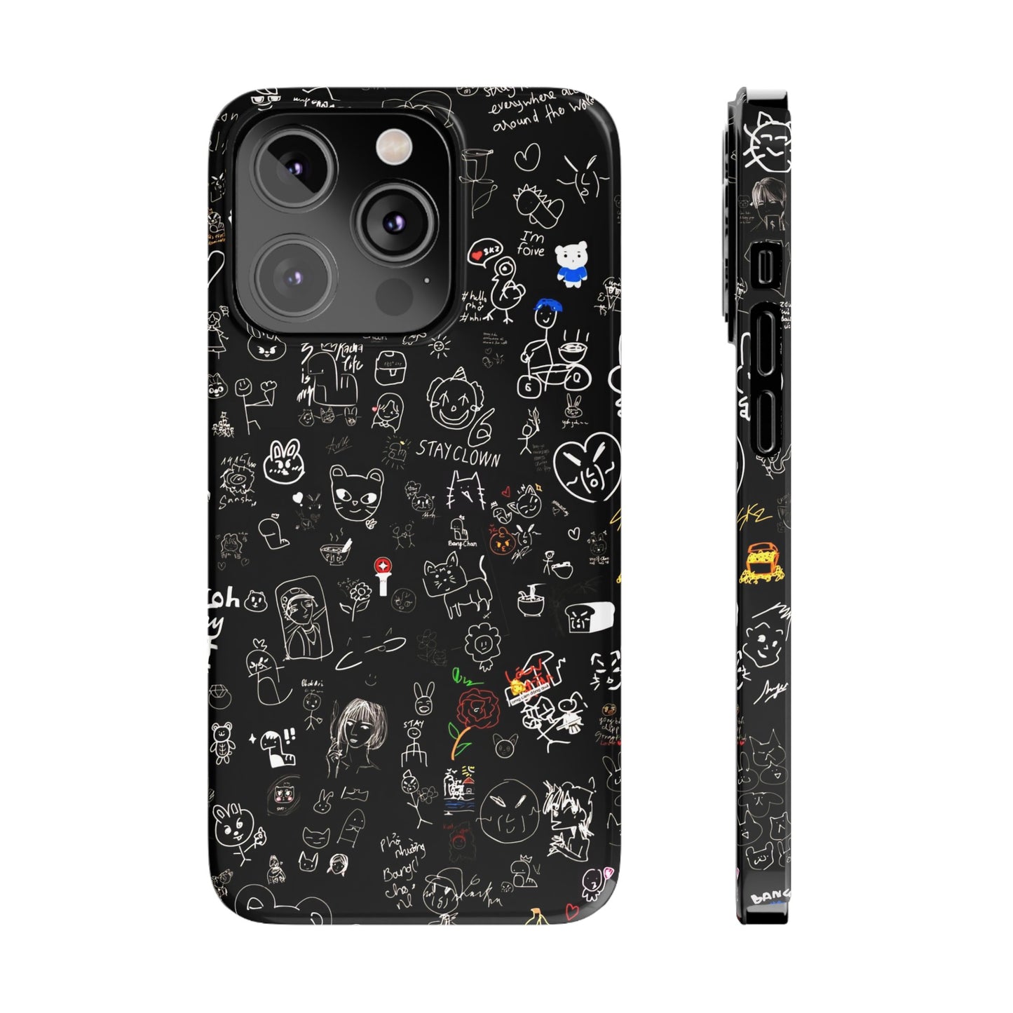 Kids Drawings Style Iphone 15, 14, 13, 12 Cases