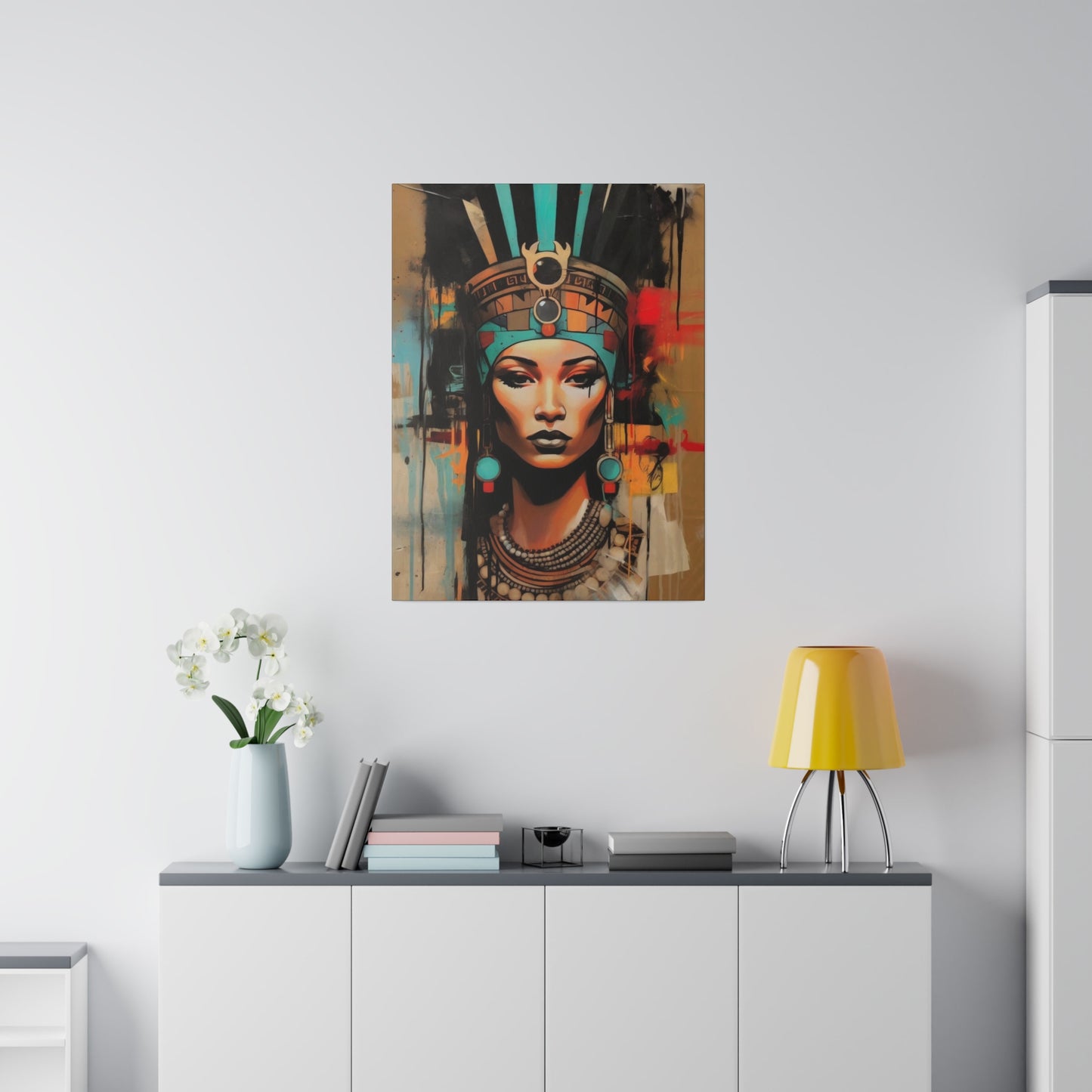 Pharaoh Queen of Egypt: Regal Wall Art - Canvas
