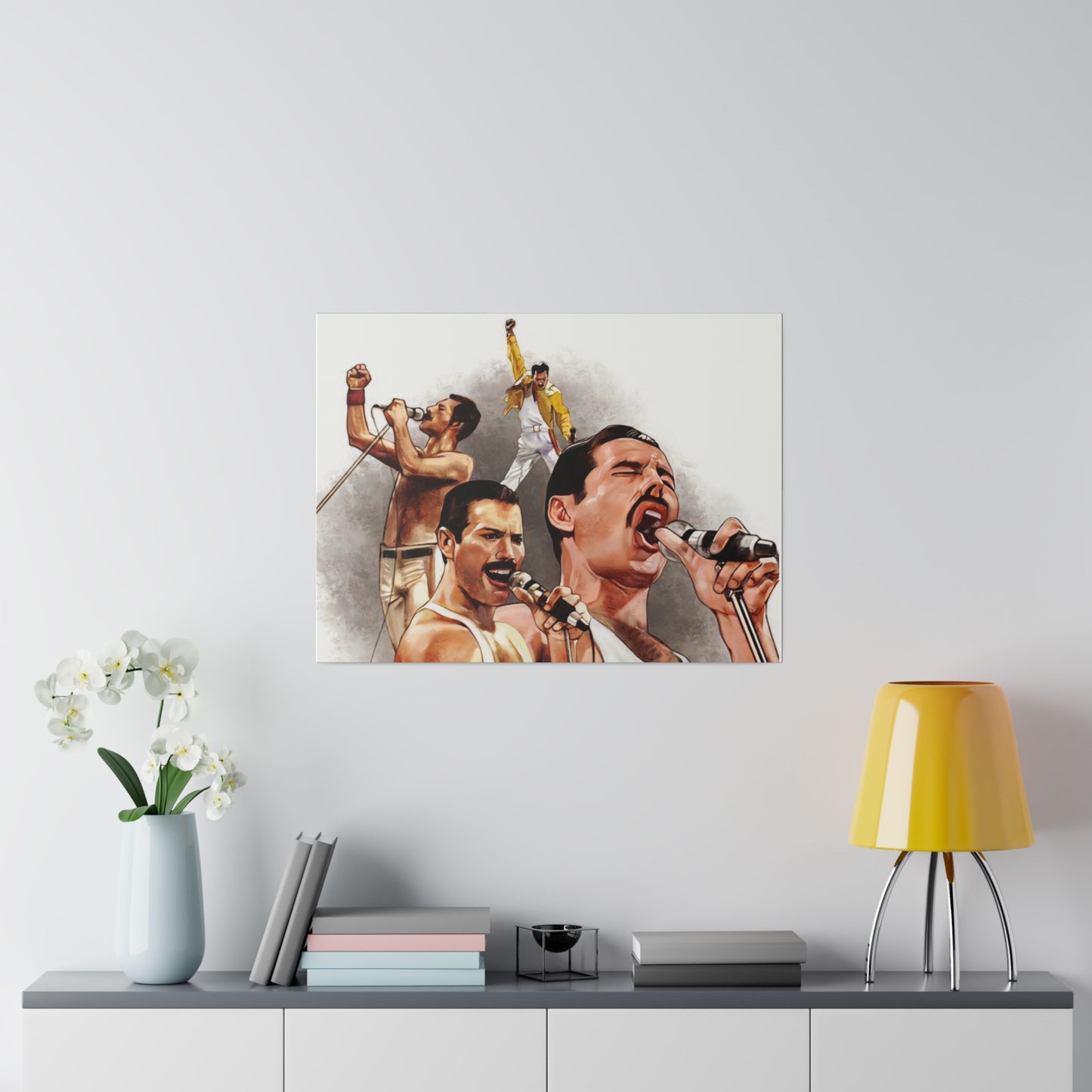 Queen and Freddie Mercury on Live Aid - Canvas