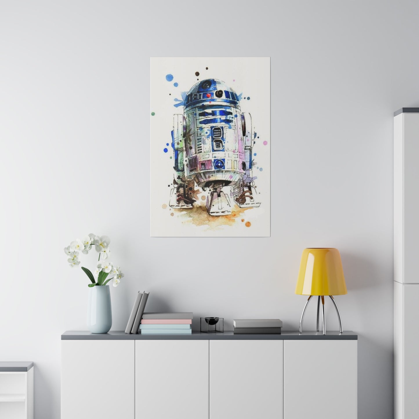 Star Wars R2-D2 Watercolor Art Canvas: Droid Delight