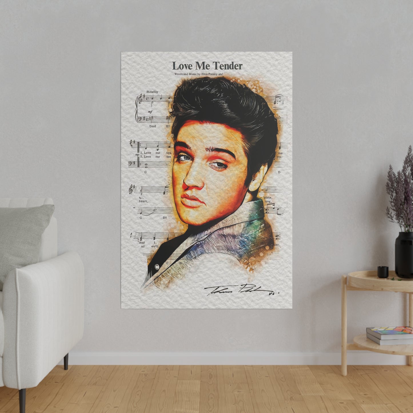 Elvis Love Me Tender Edition Canvas