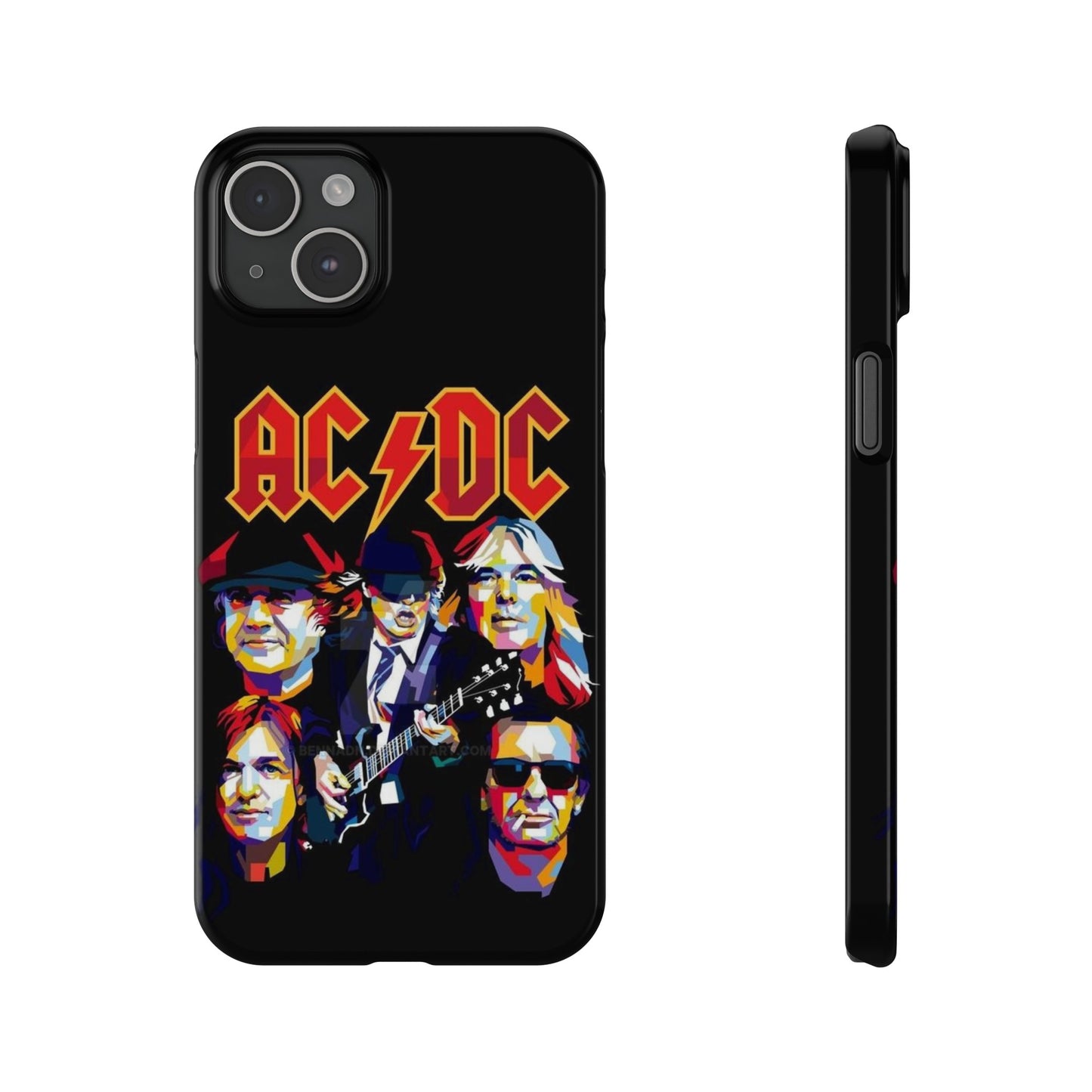 AC/DC IPhone 15, 14, 13, 12 Cases - Art design