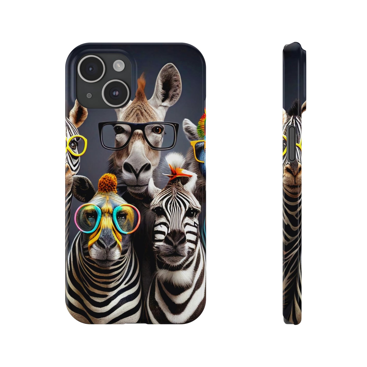 Funny Cool Zebras" iPhone 15, 14, 13, 12 Cases