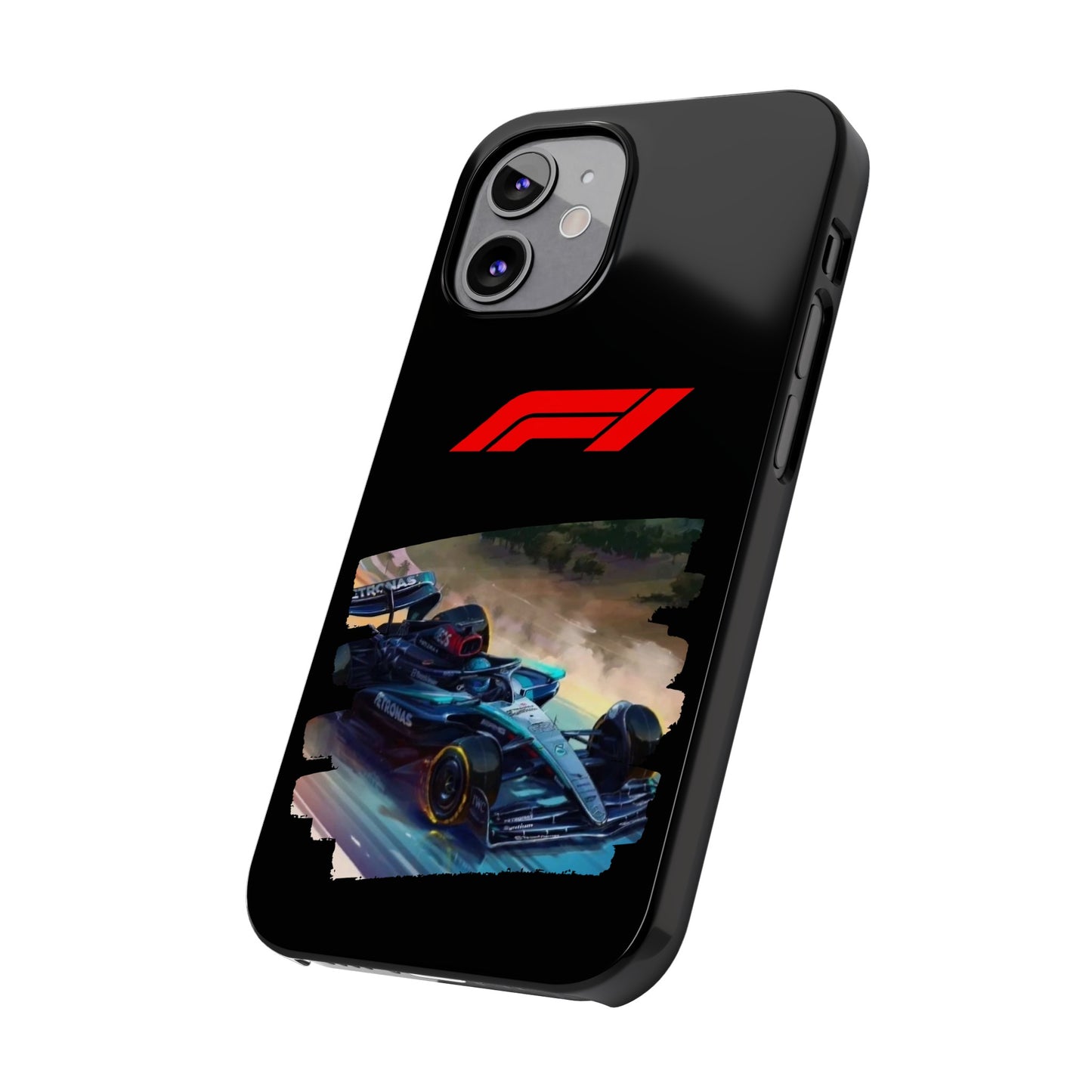 F1 Mercedes Racecar Iphone 15, 14, 13, 12, 11 Cases
