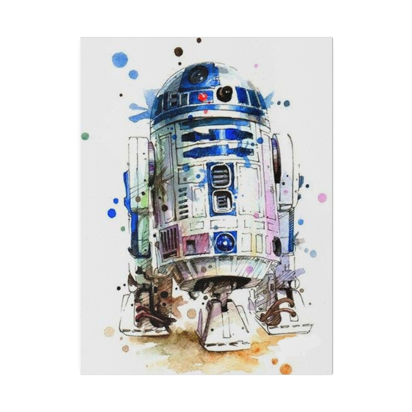 Star Wars R2-D2 Watercolor Art Canvas: Droid Delight