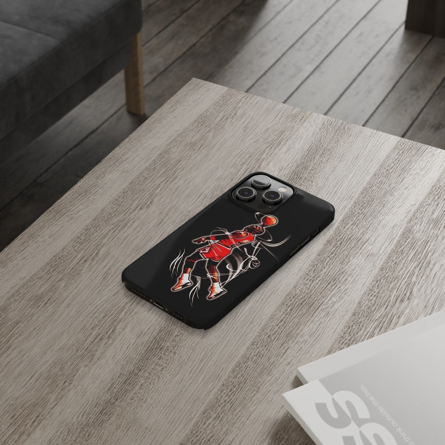 Michael Jordan Dunks and Scores" iPhone 15, 14, 13, 12, 11 Cases
