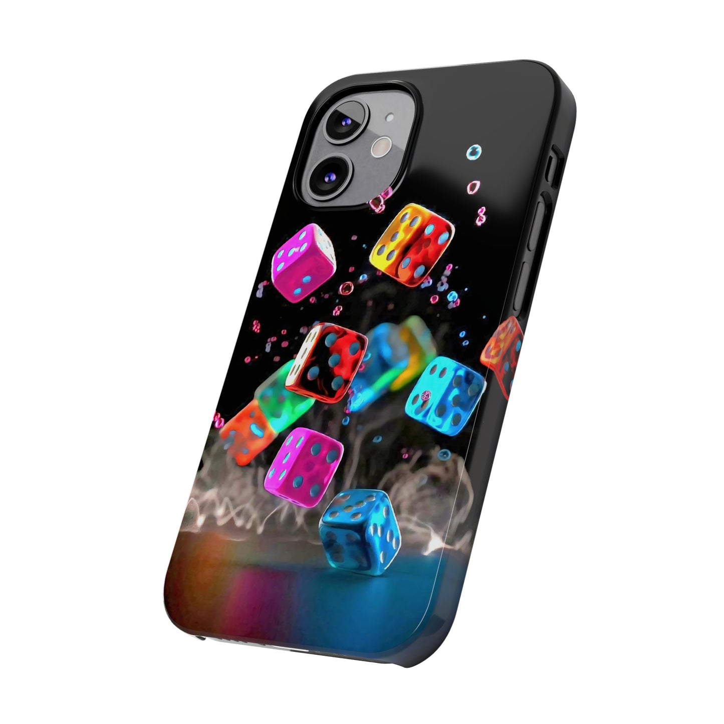 Falling Colorful Cubes, Iphone 15, 14, 13, 12 Cases