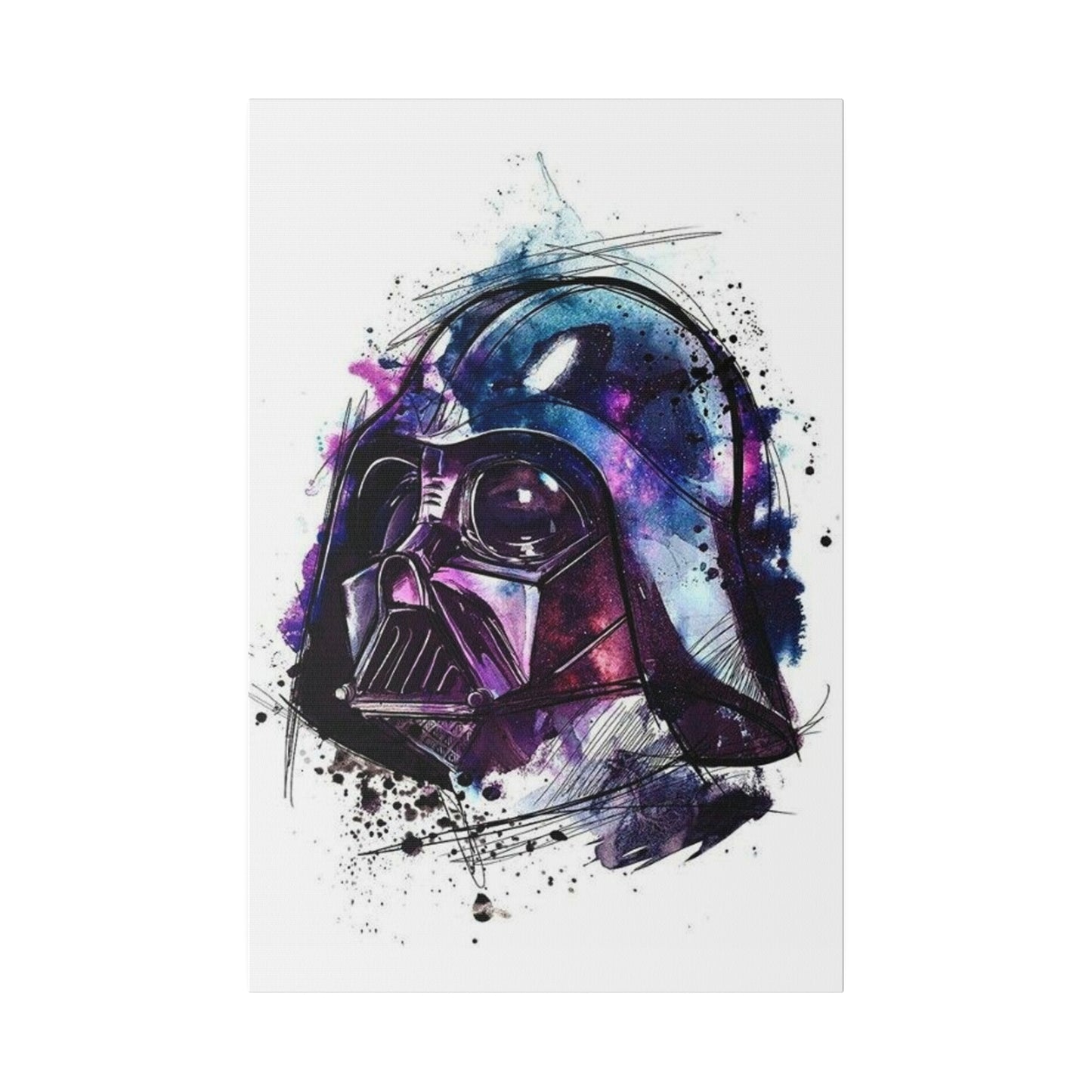 Star Wars Darth Vader Watercolor Canvas: Dark Side Art