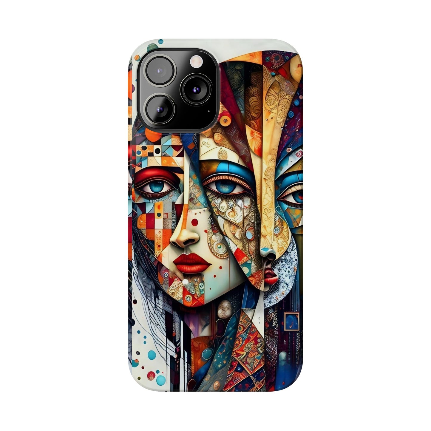 Two Faces Art Design Iphone 15, 14, 13, 12 cases