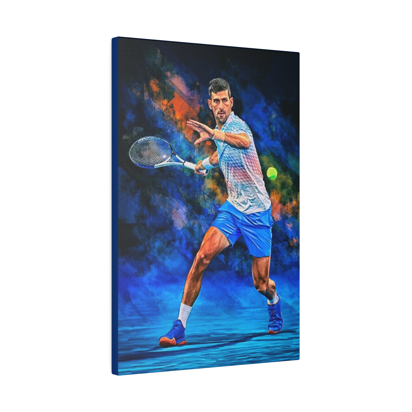 Tennis Legend Djokovic: Mastery on Canvas