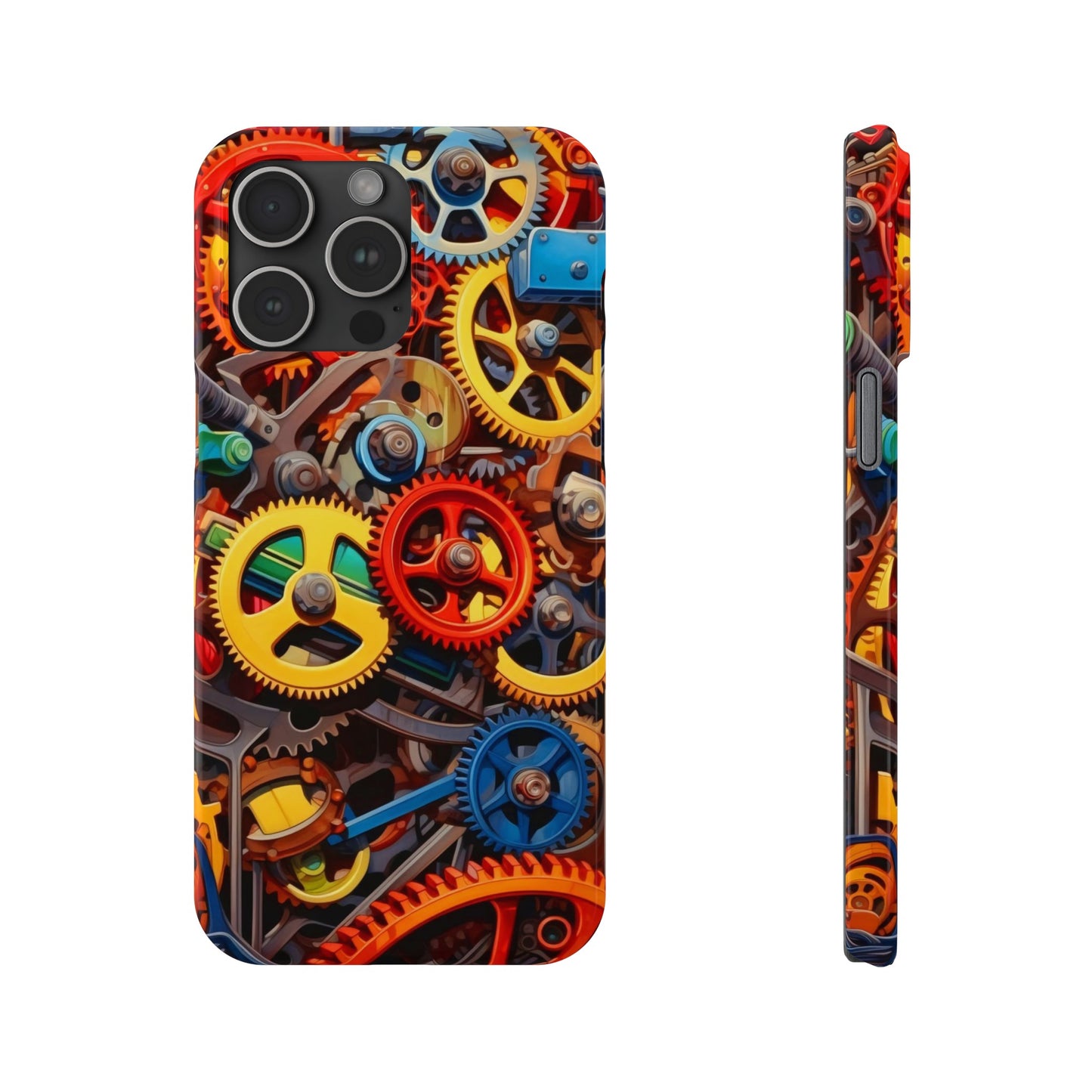 Colorful Gears: Iphone 15, 14, 13, 12 Cases