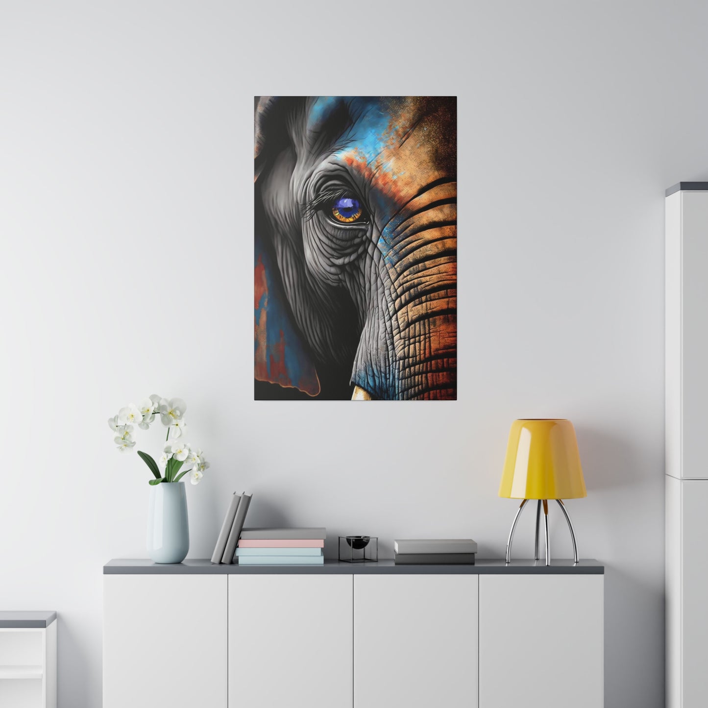 Half Elephant Head: Nature-Inspired Wall Art Canvas