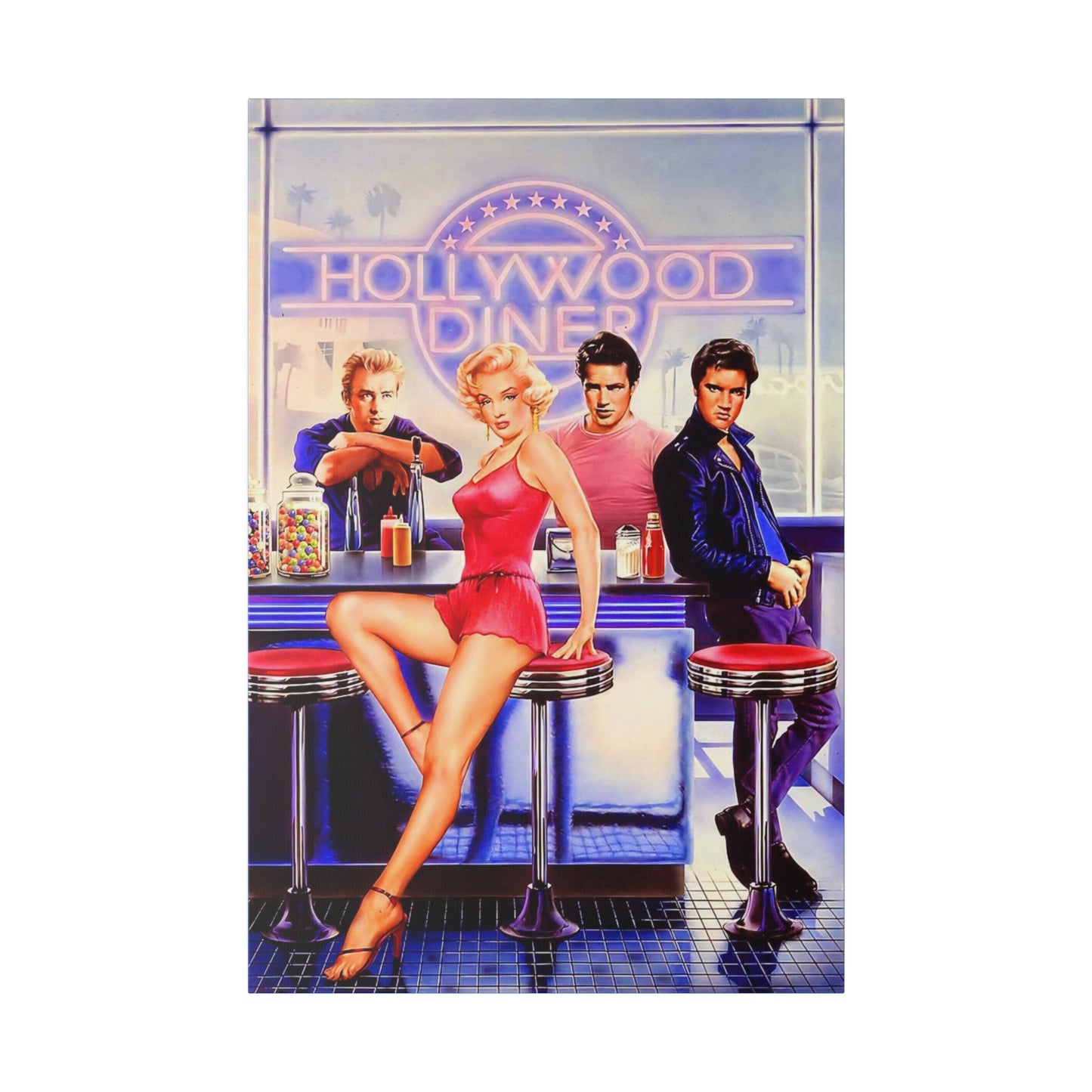 Legends of Hollywood: Diner of the Departed" Canvas