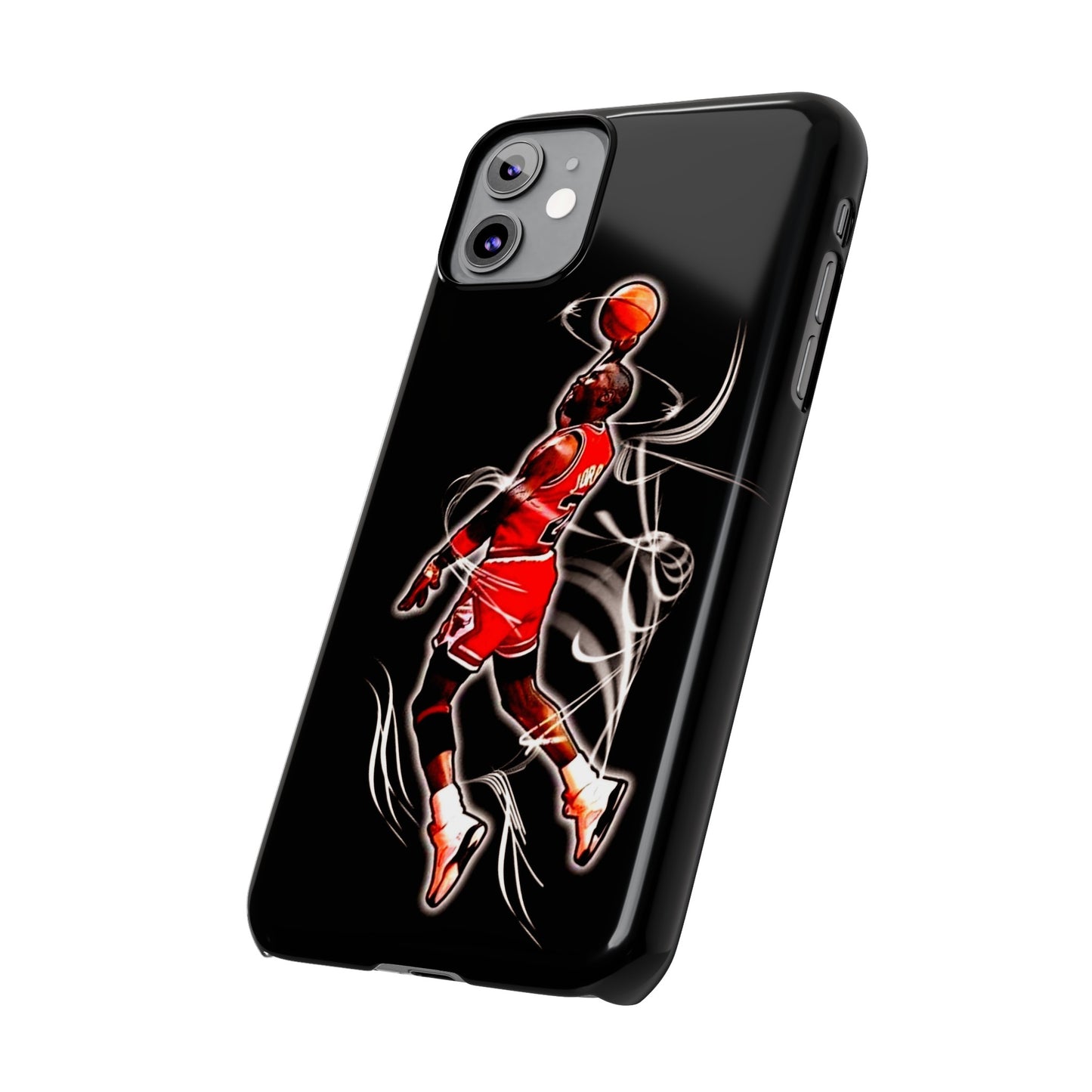 Michael Jordan Dunks and Scores" iPhone 15, 14, 13, 12, 11 Cases