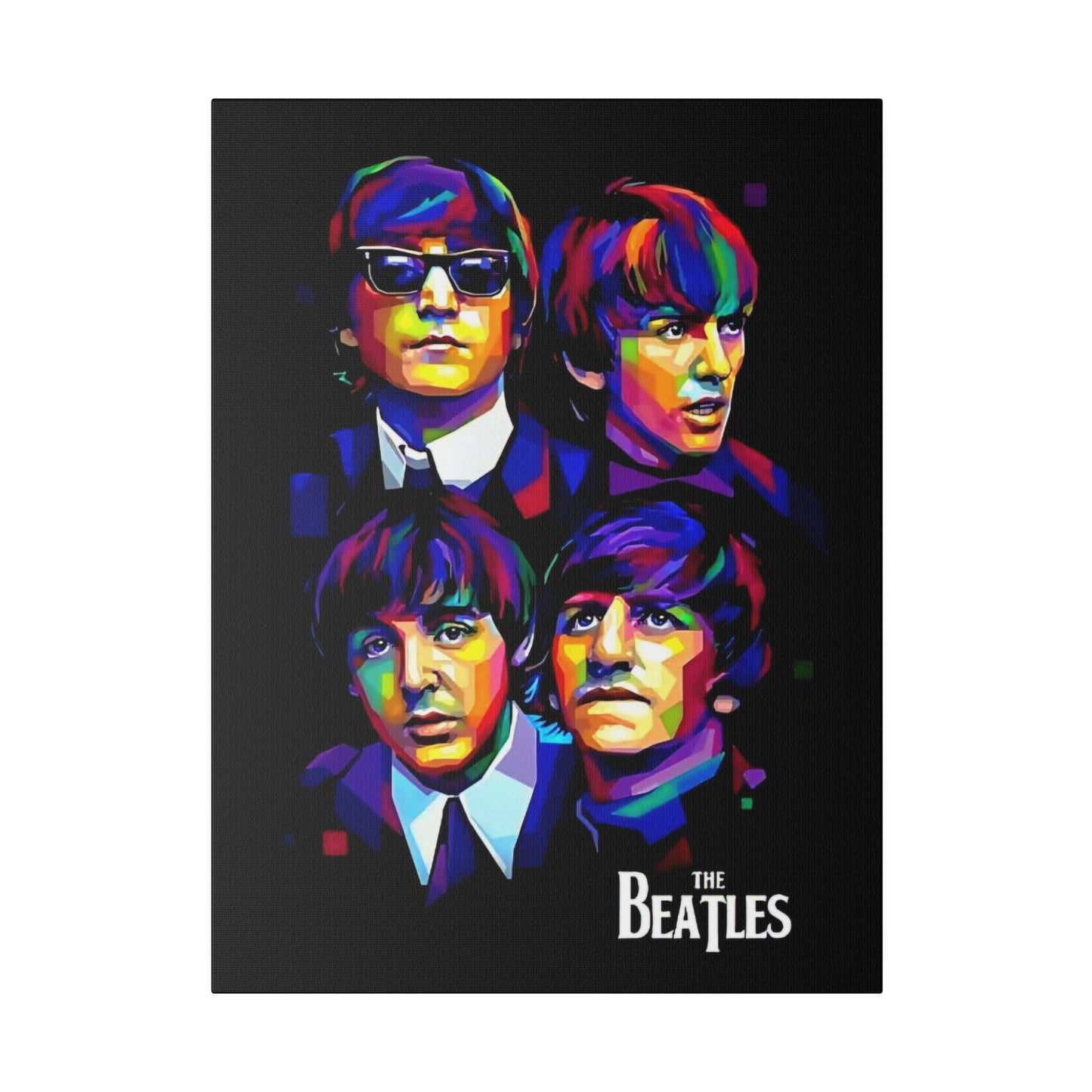 The Beatles Black Portret - Canvas