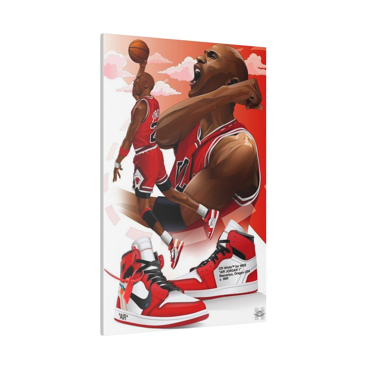 Michael Jordan Magical Shoes on Canvas: Airborne Legacy