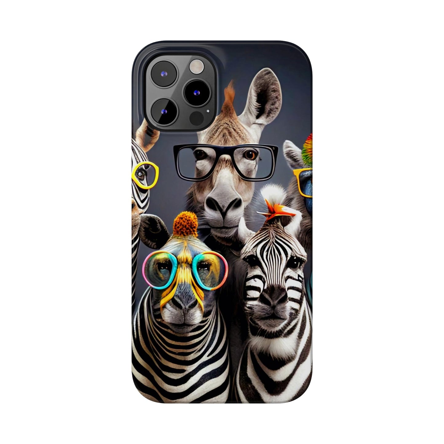 Funny Cool Zebras" iPhone 15, 14, 13, 12 Cases