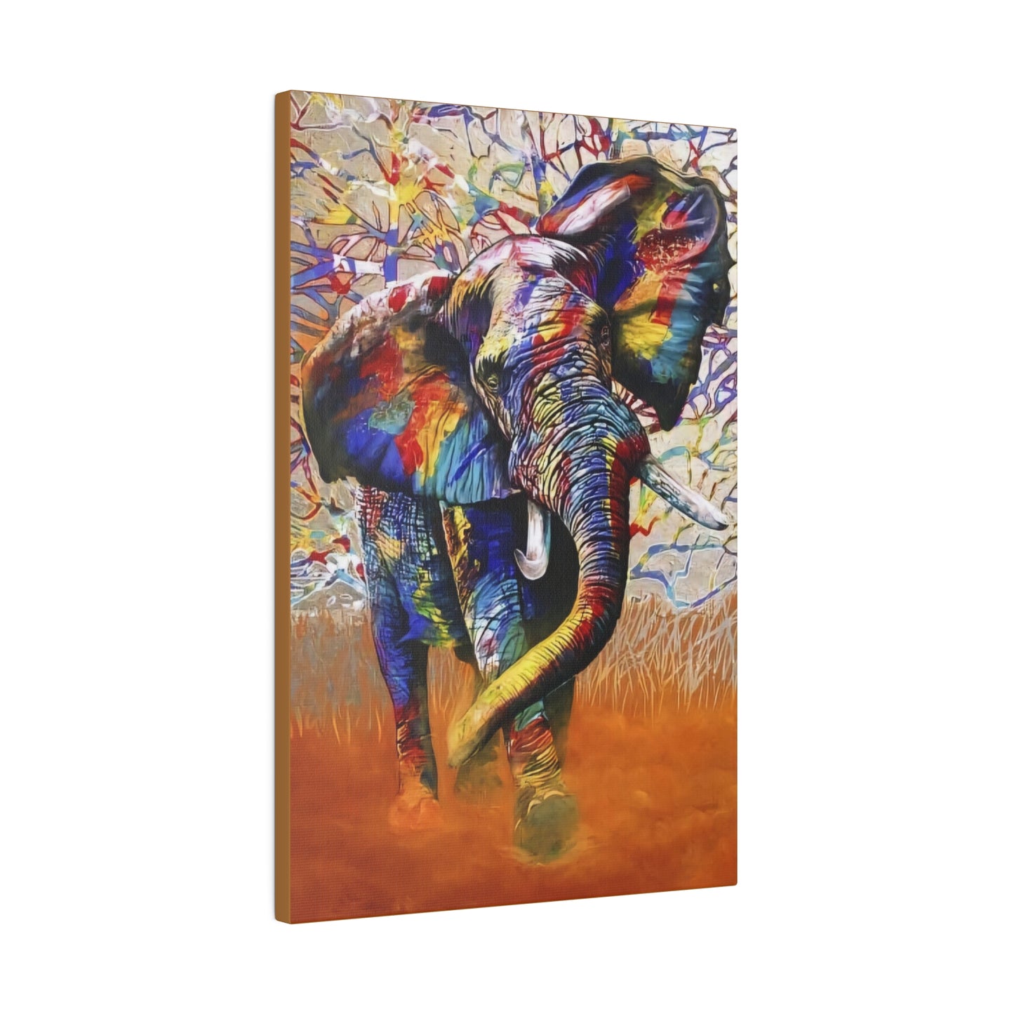 Colorful Elephant Majesty Art - Canvas