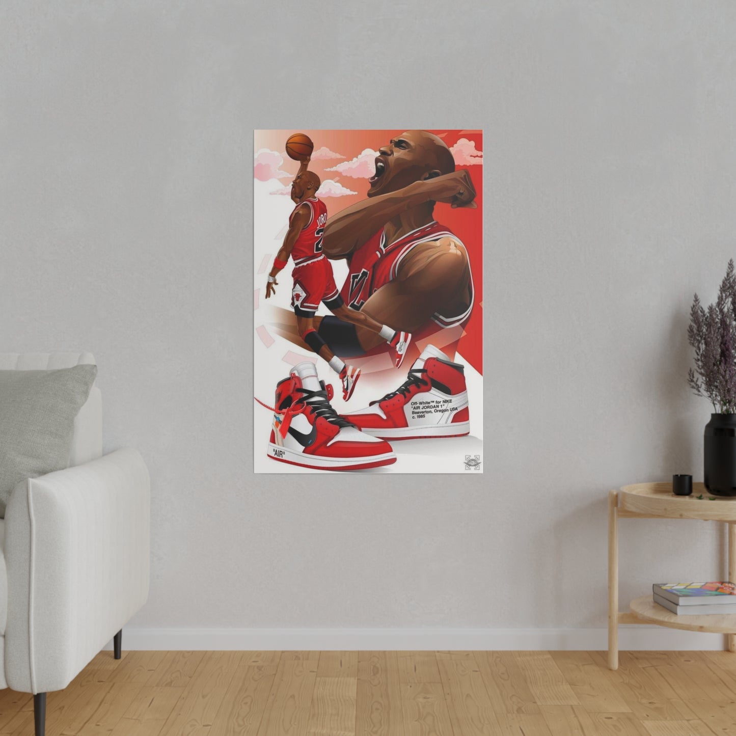 Michael Jordan Magical Shoes on Canvas: Airborne Legacy