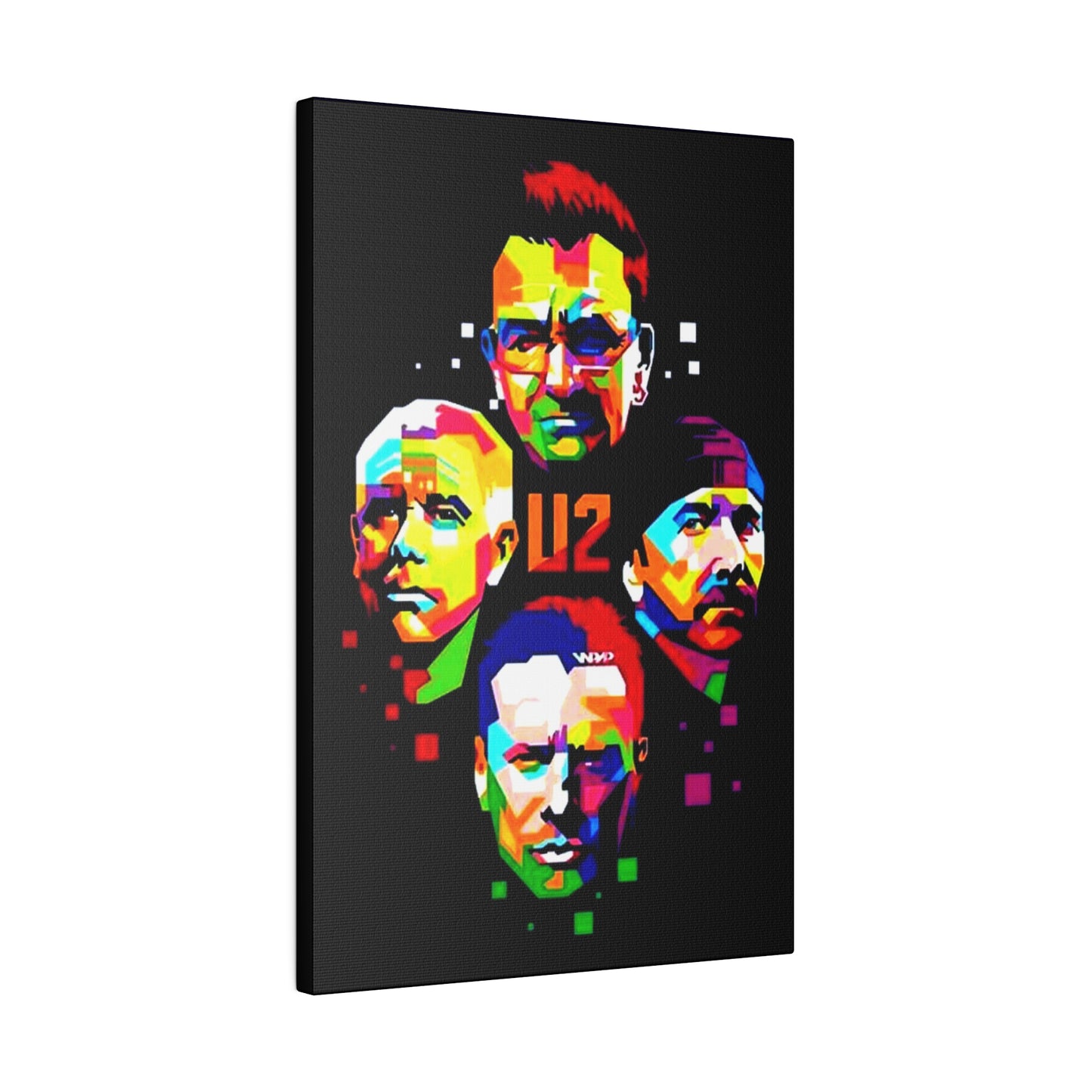 U2: Colorful Silhouettes on a Noir Canvas