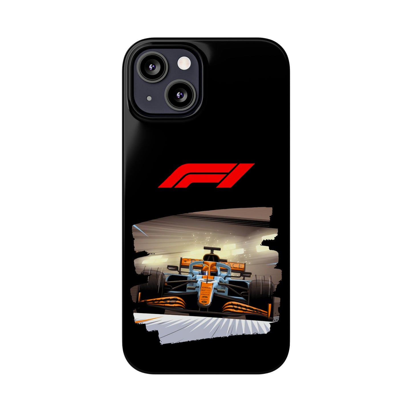 F1 McClaren Orange Car Iphone 15, 14, 13, 12, 11 Cases