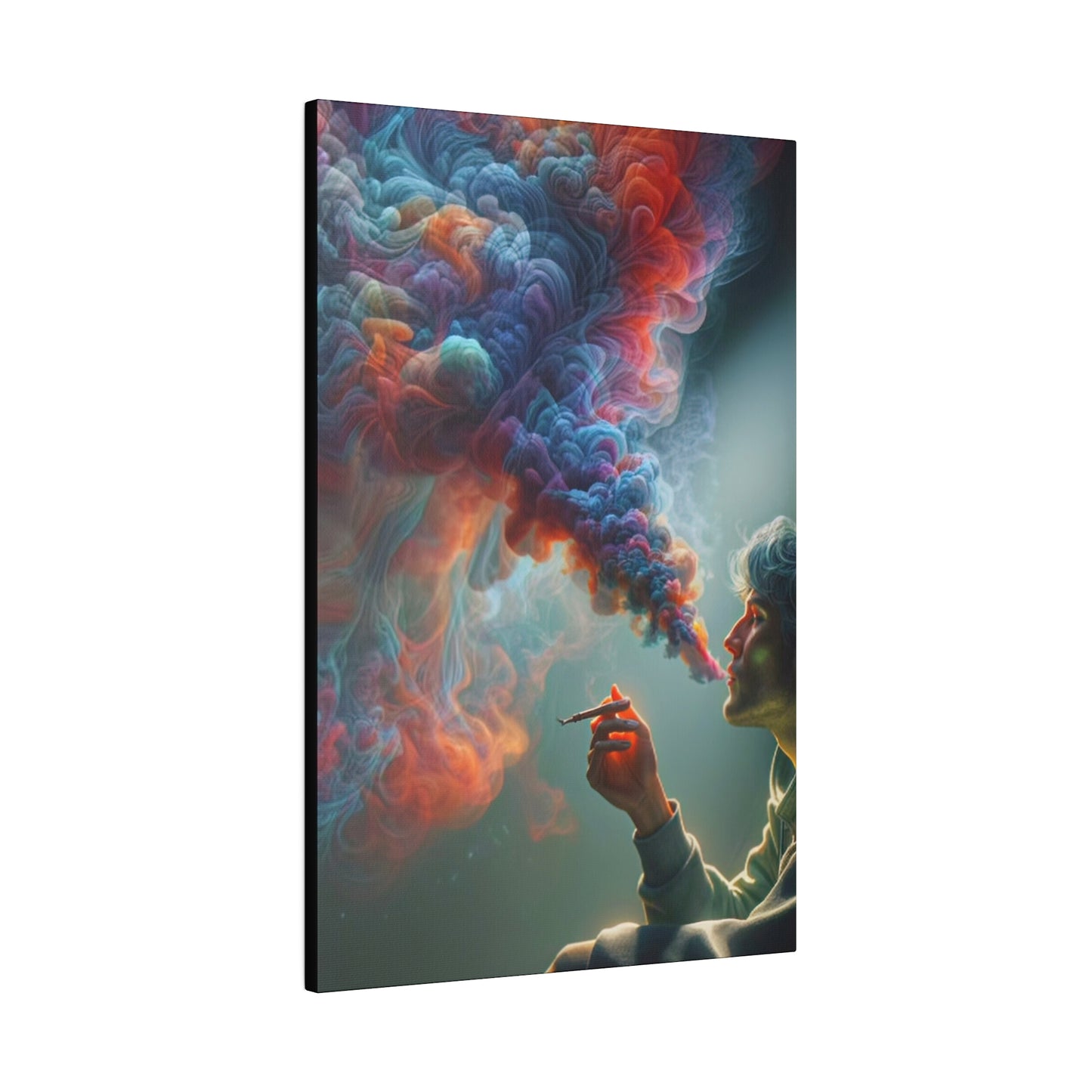 The Colorful World of Men and Smoke - Canvas