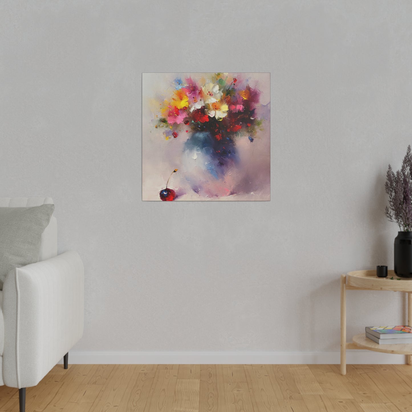 Blossoms of Joy: A Stairway to Cherish - Canvas