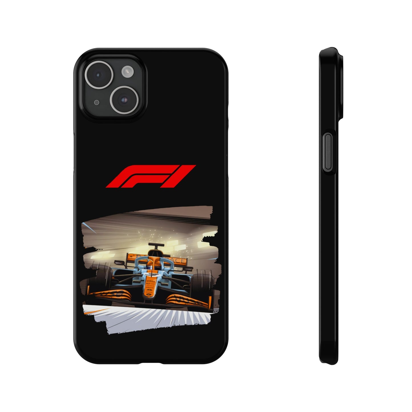 F1 McClaren Orange Car Iphone 15, 14, 13, 12, 11 Cases