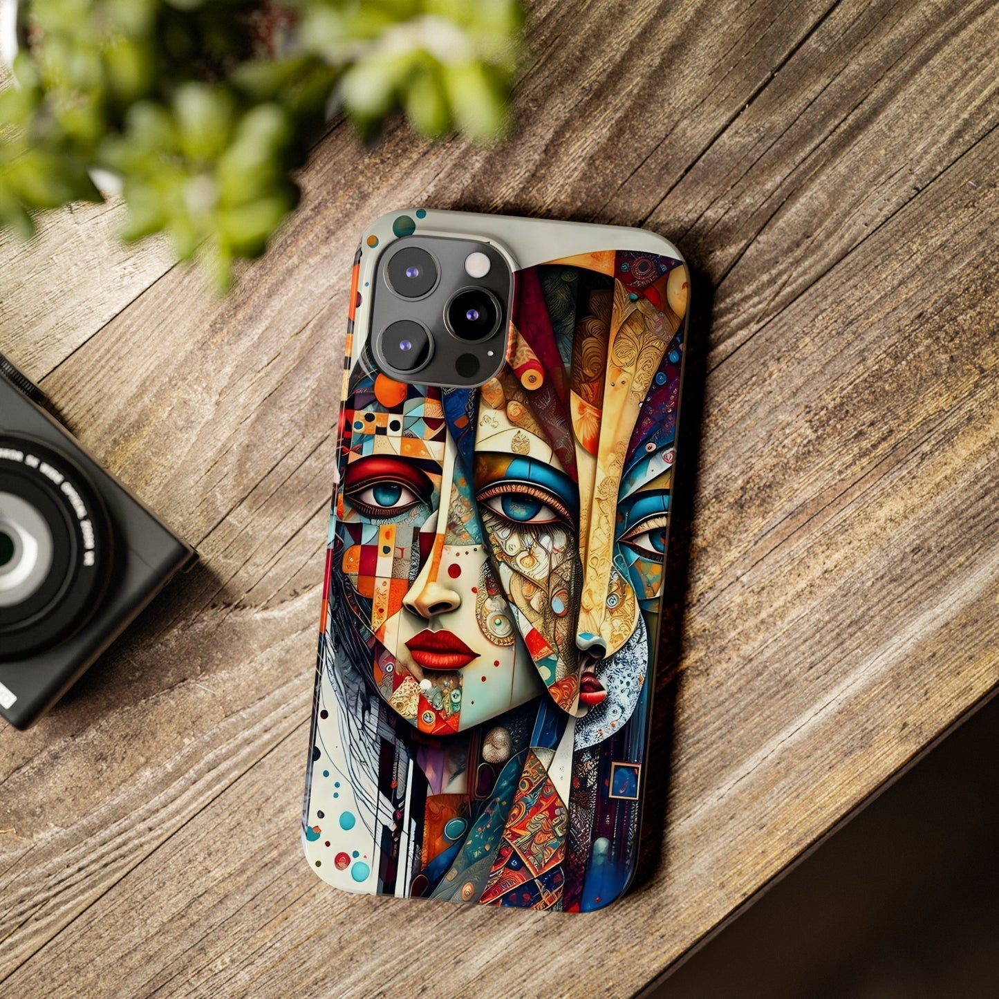 Two Faces Art Design Iphone 15, 14, 13, 12 cases