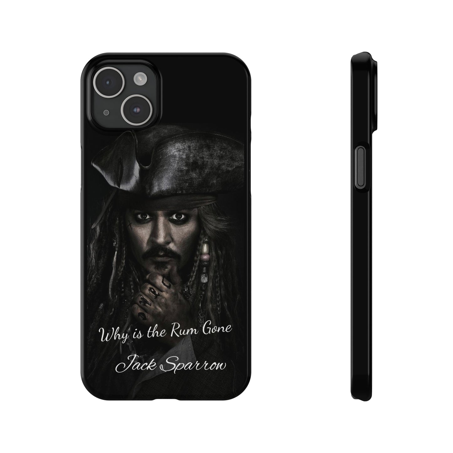 Captain Jack Sparrow: Where's the Rum? iPhone 15, 14, 13, 12 Cases