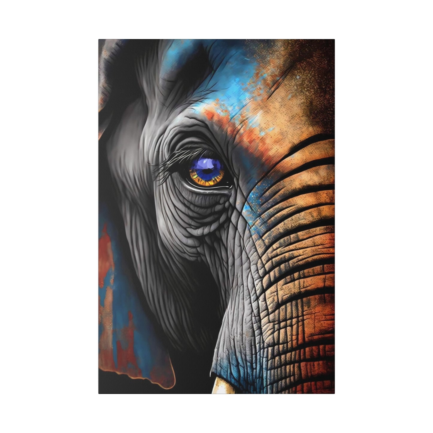 Half Elephant Head: Nature-Inspired Wall Art Canvas