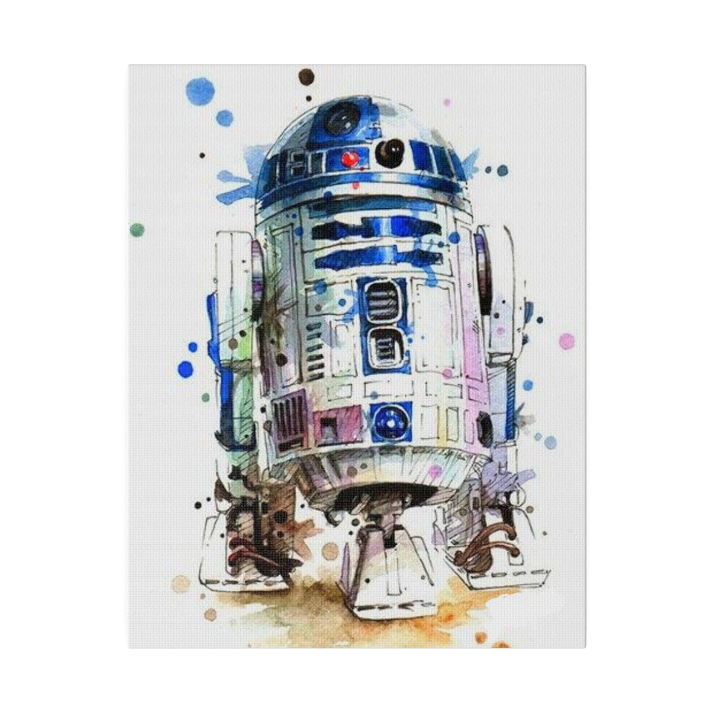 Star Wars R2-D2 Watercolor Art Canvas: Droid Delight