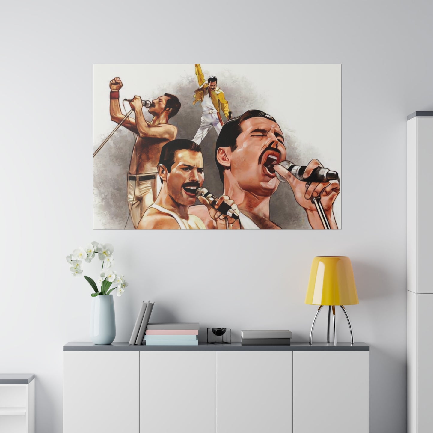 Queen and Freddie Mercury on Live Aid - Canvas
