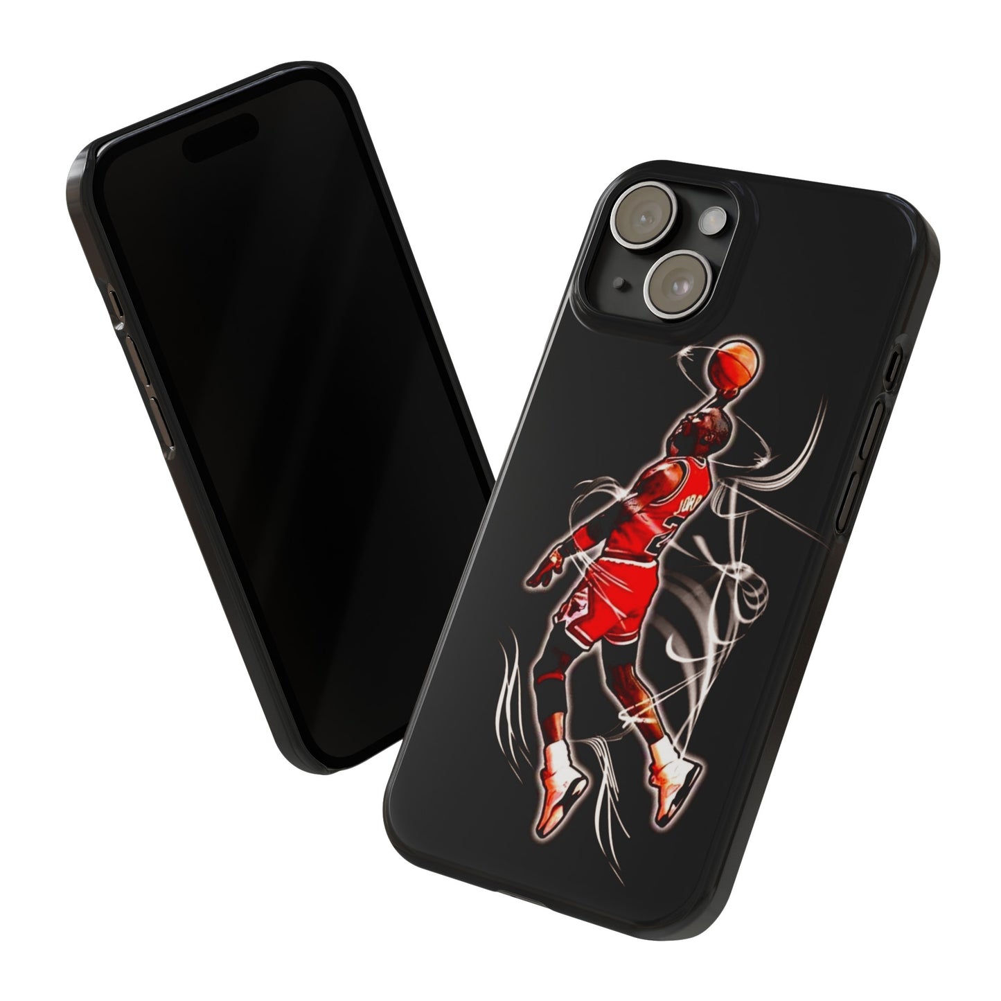 Michael Jordan Dunks and Scores" iPhone 15, 14, 13, 12, 11 Cases