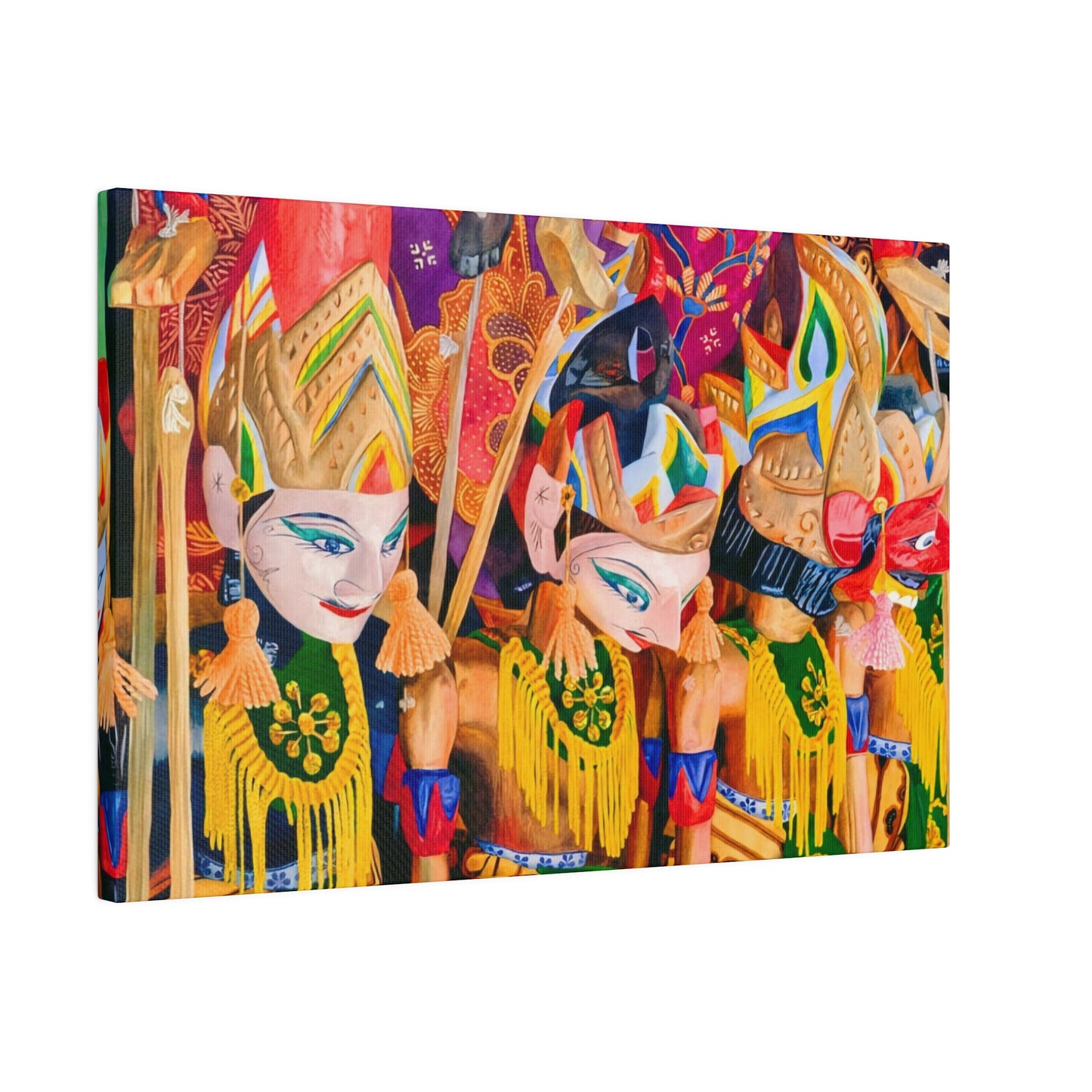 Wayang Tales: Indonesian Wall Art - Canvas